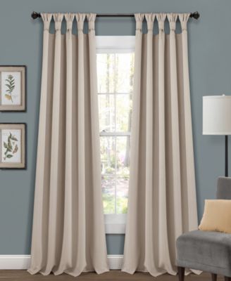 Lush Decor Knotted Tab Top Blackout Curtain Sets