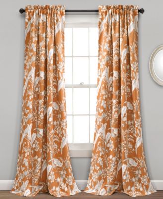 Lush Décor - Dolores 52" x 84" Botanical Print Curtain Set