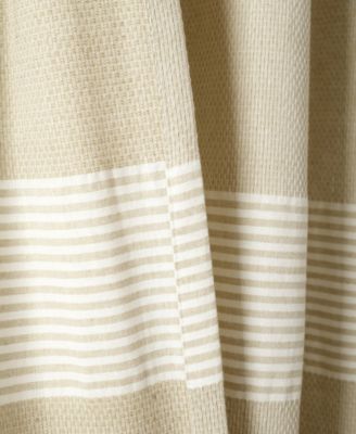 Lush Decor Tucker Stripe Yarn Dyed Cotton Knotted Tassel Window Curtain Panels