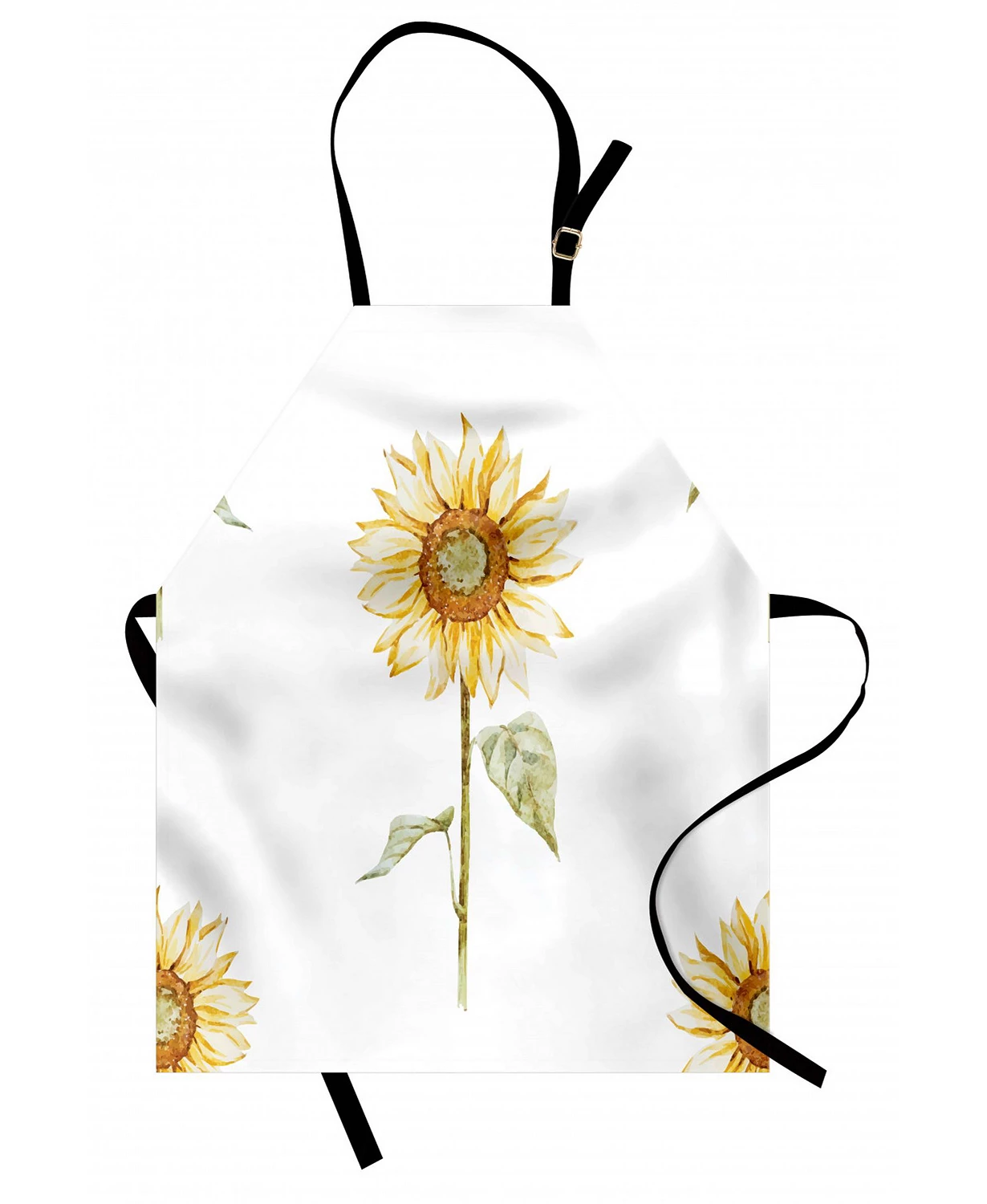 Sunflower Apron with Black Ties