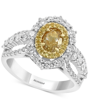 image of Effy Hematian Diamond Halo Ring (2-1/8 ct. t.w.) in 18k Gold & White Gold