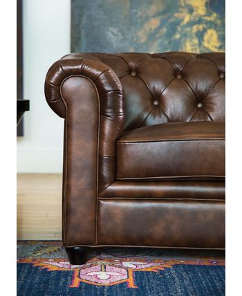 Abbyson Living - Zoe 86" Leather Sofa
