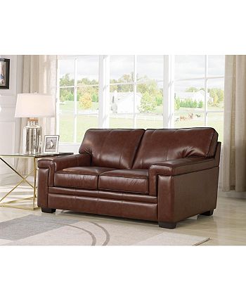Abbyson leather clearance loveseat