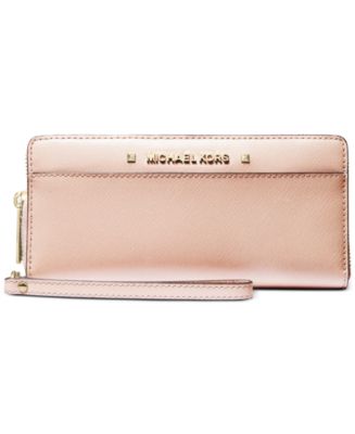 Michael Kors Karla Metallic Leather Large Travel Continental Wallet &  Reviews - Handbags & Accessories - Macy's
