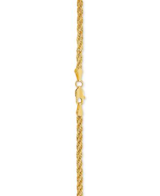 Lightweight Graduated Rope Link 18" Chain Necklace (3mm - 6.25MM) in 14k Gold