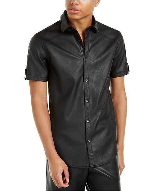 Inc International Concepts Inc Men S Faux Leather Shirt Created
