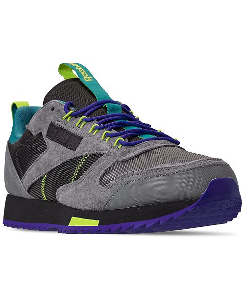 Reebok Men S Classic Leather Ripple Trail Casual Sneakers From