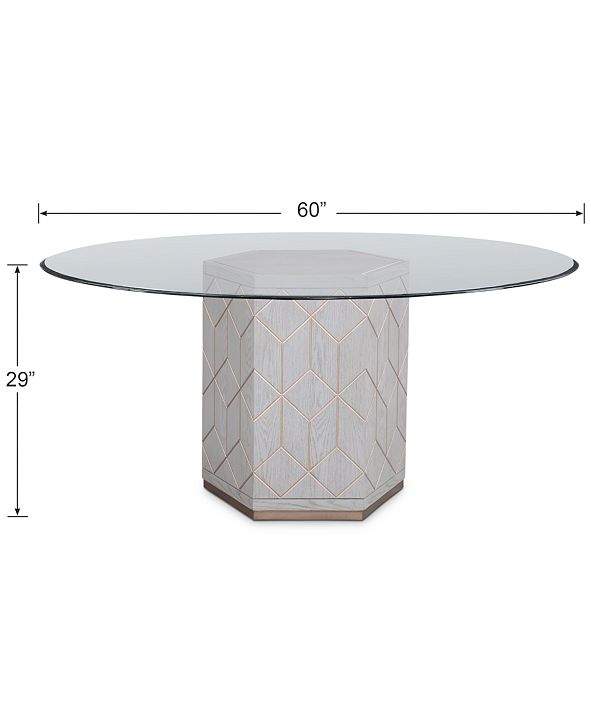 Furniture Perrine 60" Glass Top Round Dining Table & Reviews