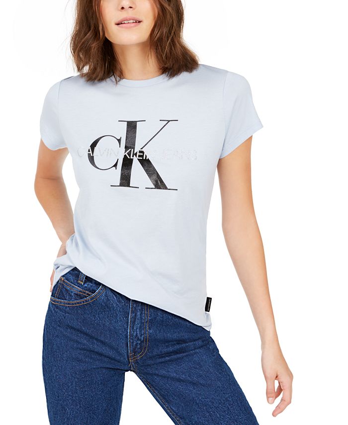 Calvin Klein Jeans Monogram Logo T-Shirt & Reviews - Tops - Juniors - Macy's