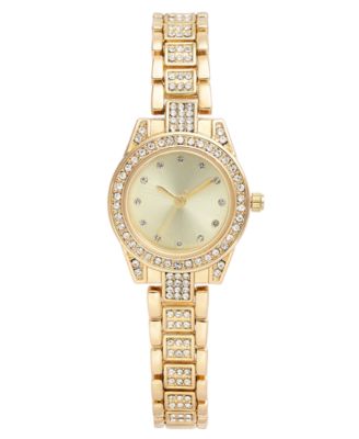 Charter Club - Women's Crystal Gold-Tone Bracelet Watch 27mm