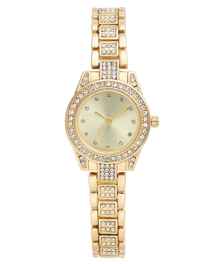 Charter Club Women's Crystal Gold-Tone Bracelet Watch 27mm, Created for ...