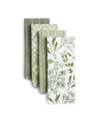 Jennifer Adams Home - Tile Jacq Kitchen Towel Set, Grey, Set of 4
