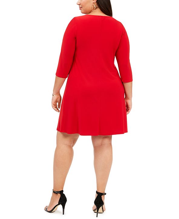 MSK Plus Size Three-Ring Dress & Reviews - Dresses - Plus Sizes - Macy's