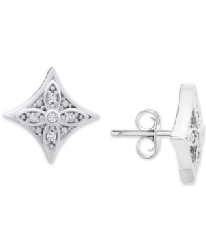 image of Diamond Star Stud Earrings (1/10 ct. t.w.) in Sterling Silver