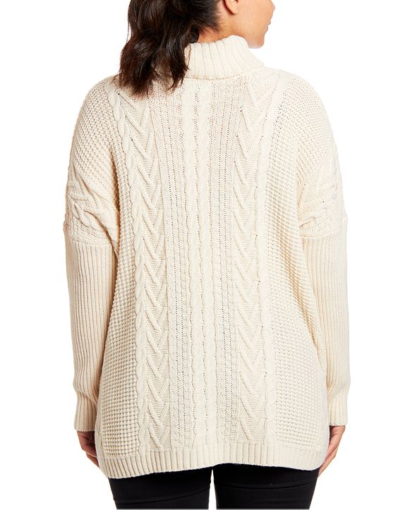 Joseph A Cable-Knit Turtleneck Sweater & Reviews - Sweaters - Women ...