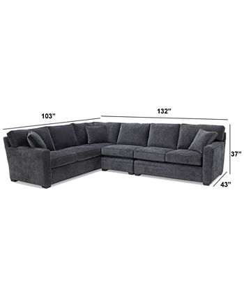 Furniture - Brekton 3-Pc. Fabric Sofa Return