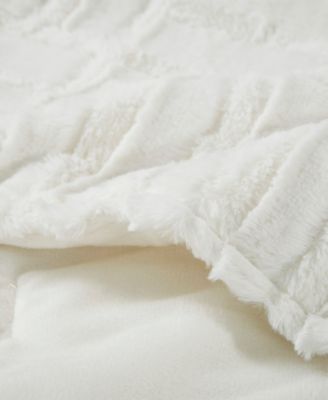 Arctic Checkerboard PlushFaux-FurThrow, 50 x  60