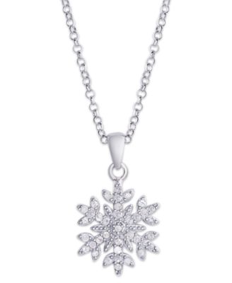 snowflake diamond necklaces