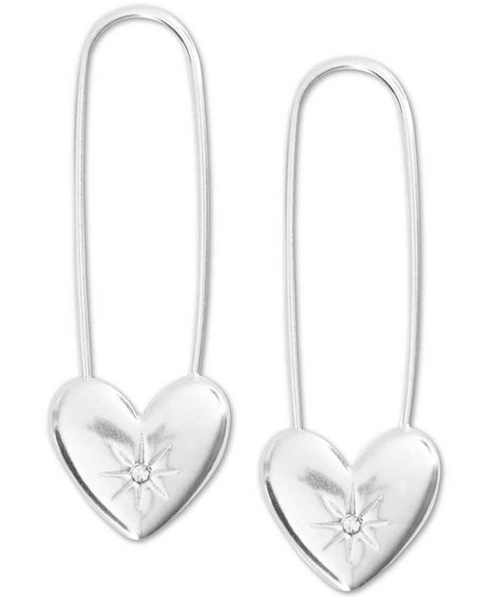 Lucky brand safety pin earrings clearance