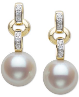 belle de mer cultured freshwater pearl earrings