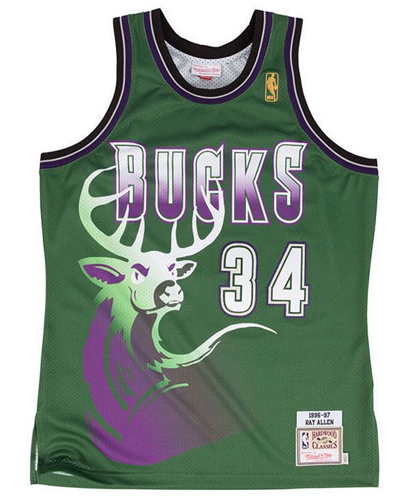 Mitchell & Ness Men's Ray Allen Milwaukee Bucks Authentic ...