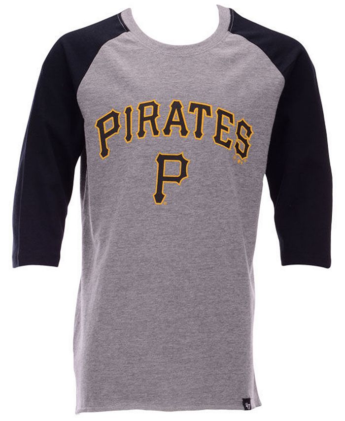Men's Nike Gray/Black Pittsburgh Pirates Game Authentic Collection Performance Raglan Long Sleeve T-Shirt Size: Small