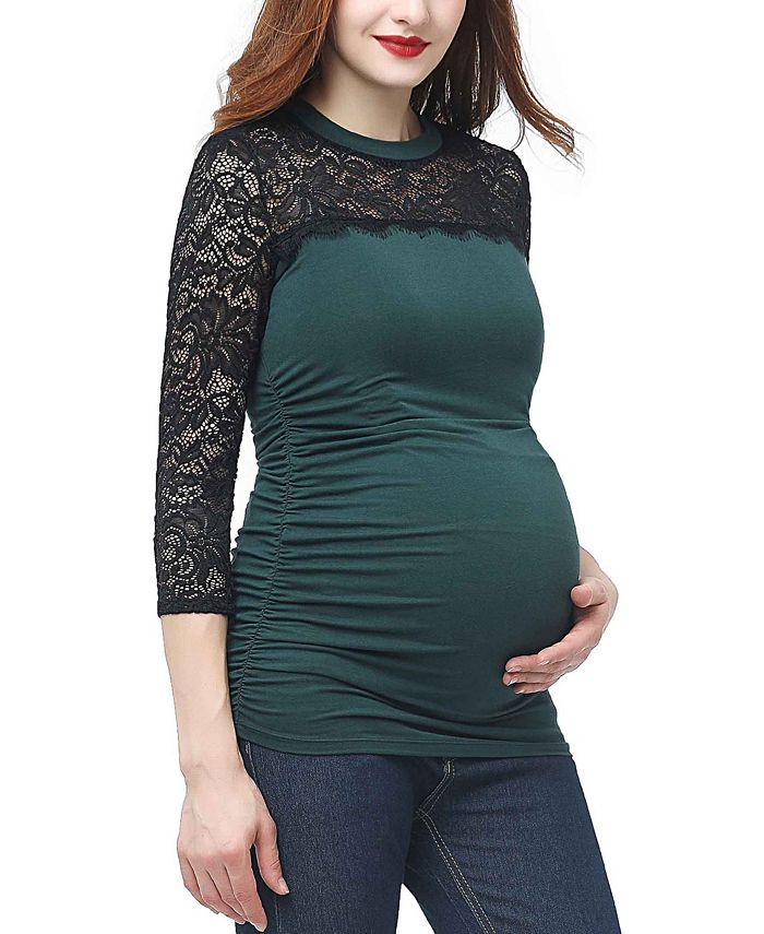 kimi + kai Rainey Ruched Maternity Top - Macy's
