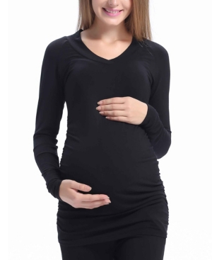 image of Kimi + Kai Maggie V-Neck Maternity Tee