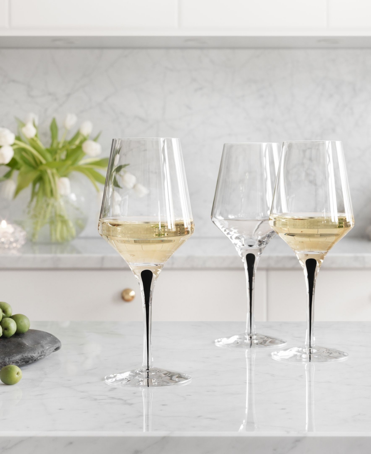 Orrefors Metropol White Wine, Set Of 2 In Clear