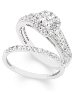 Certified Diamond (1 ct tw) Bridal Set in 14k White Gold