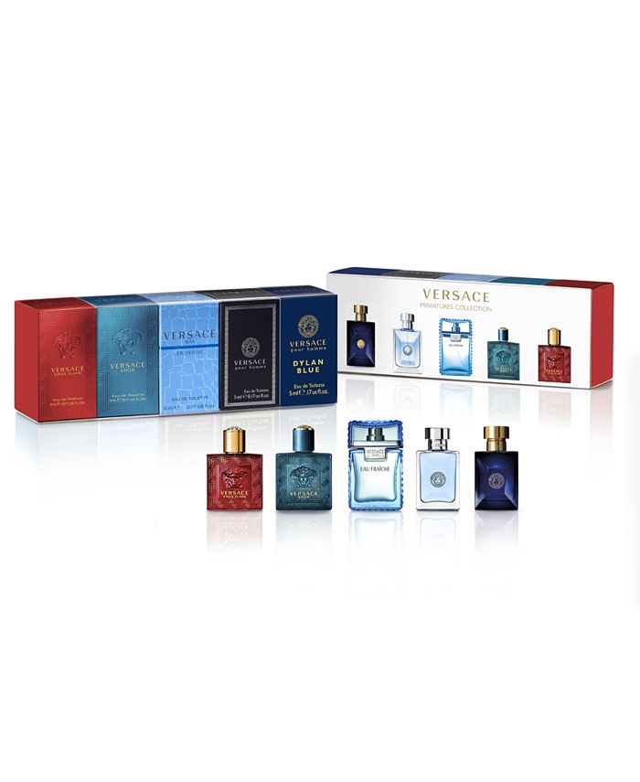 Versace Men's Fragrance Collection Dylan Blue Eros 4Pc Travel Spray Gift  Set NIB