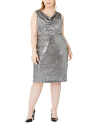 calvin klein silver dress