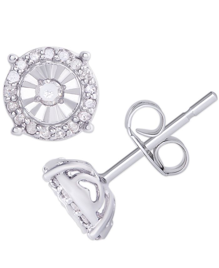 Sterling Silver 1/4Ct TDW Diamond Round-cut Solitaire Miracle