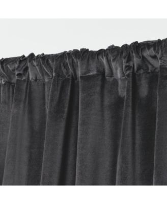 Velvety Room Darkening Back Tab Rod Pocket Curtain Panel, 52" x 63"