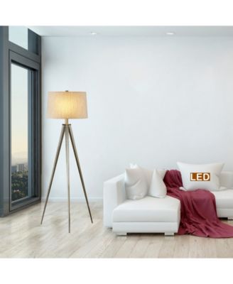 Hollywood 63" LED Tripod Floor Lamp with Dimmer