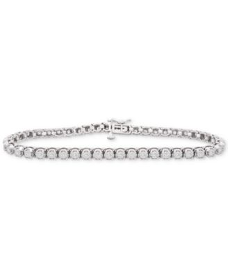 Diamond Link Tennis Bracelet (1 ct. t.w.) in Sterling Silver, Created for Macy's