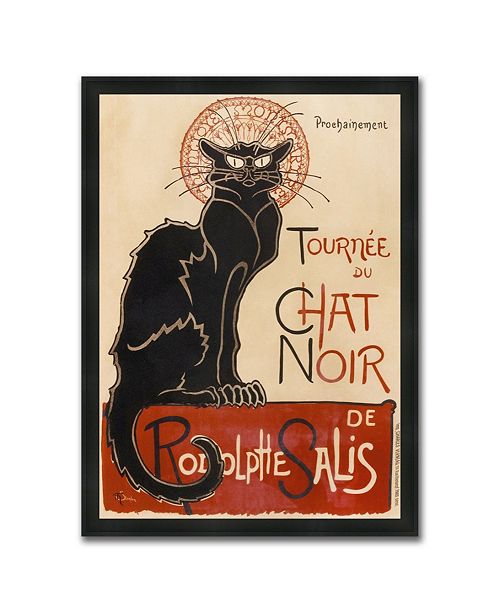 Tangletown Fine Art Chat Noir Framed Painting Print In