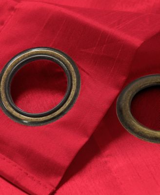 Nancy Faux Silk Grommet Curtain Panel 54" x 84" Neon Yellow