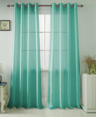 Nancy Faux Silk Grommet Curtain Panel
