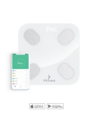  FitTrack Dara Smart BMI Digital Scale - Measure Weight and Body  Fat - Most Accurate Bluetooth Glass Bathroom Scale (White) : Health &  Household