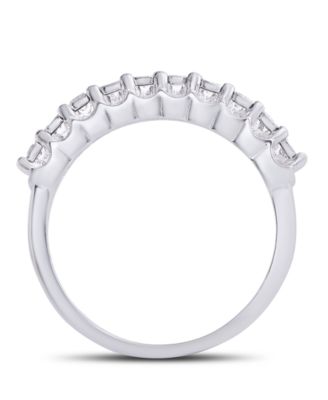 Macy's Diamond 1/10 ct. t.w. Miracle Plate Band Ring in Sterling Silver