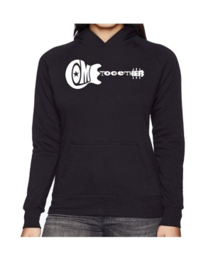 image of La Pop Art Women-s Word Art Hooded Sweatshirt -Come Together