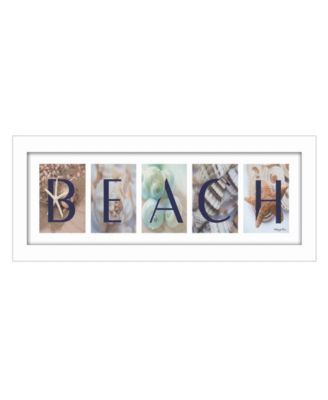 Beach By Robin-Lee Vieira, Printed Wall Art, Ready to hang, White Frame, 20" x 8"