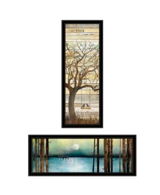 I met You/Living your Dreams 2-Piece Vignette by Marla Rae, Black Frame, 15" x 39"