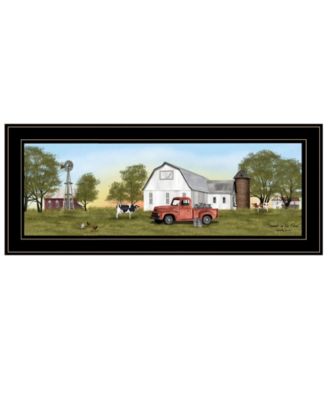 Summer on the Farm by Billy Jacobs, Ready to hang Framed Print, Black Frame, 39" x 15"