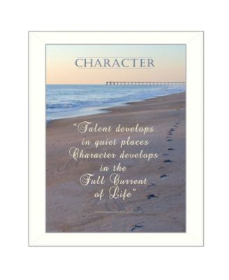Character By Trendy Decor4U, Printed Wall Art, Ready to hang, White Frame, 18" x 14"