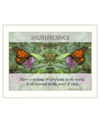 Significance By Trendy Decor4U, Printed Wall Art, Ready to hang, White Frame, 14" x 10"