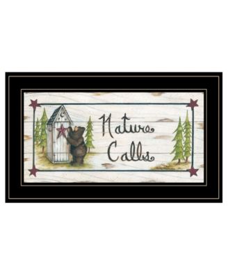 Nature Calls by Mary Ann June, Ready to hang Framed Print, Black Frame, 21" x 12"