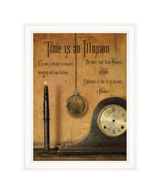 Time is an Illusion by Billy Jacobs, Ready to hang Framed Print, White Frame, 21" x 27"