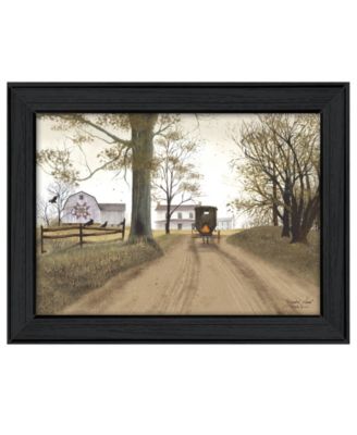 Headin' Home By Billy Jacobs, Printed Wall Art, Ready to hang, Black Frame, 19" x 15"